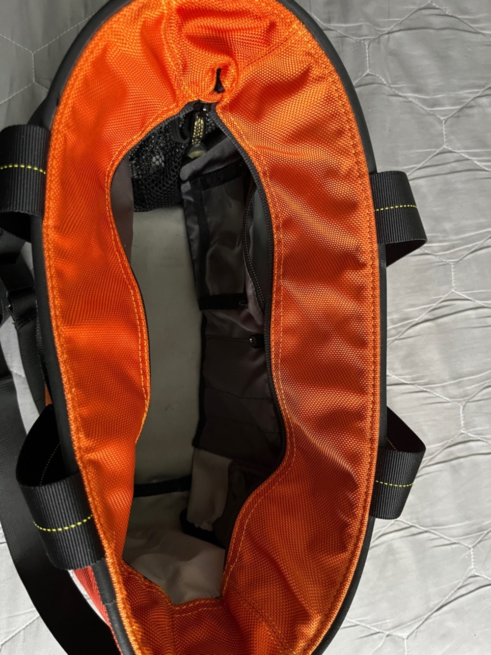 Timbuk2 Cargo Tote, orange, zipper top - Picture 8 of 11